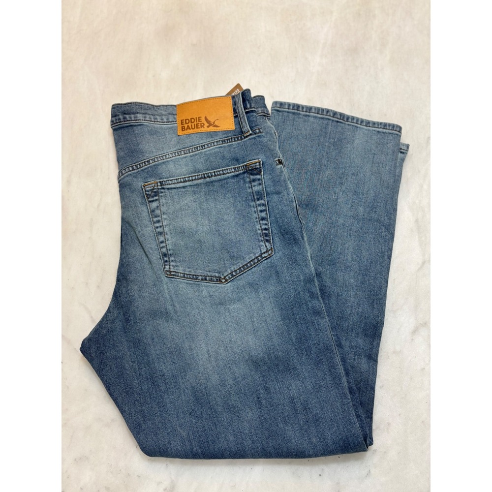 Eddie Bauer Men's Straight‎ Fit Blue Denim Jeans 38x30